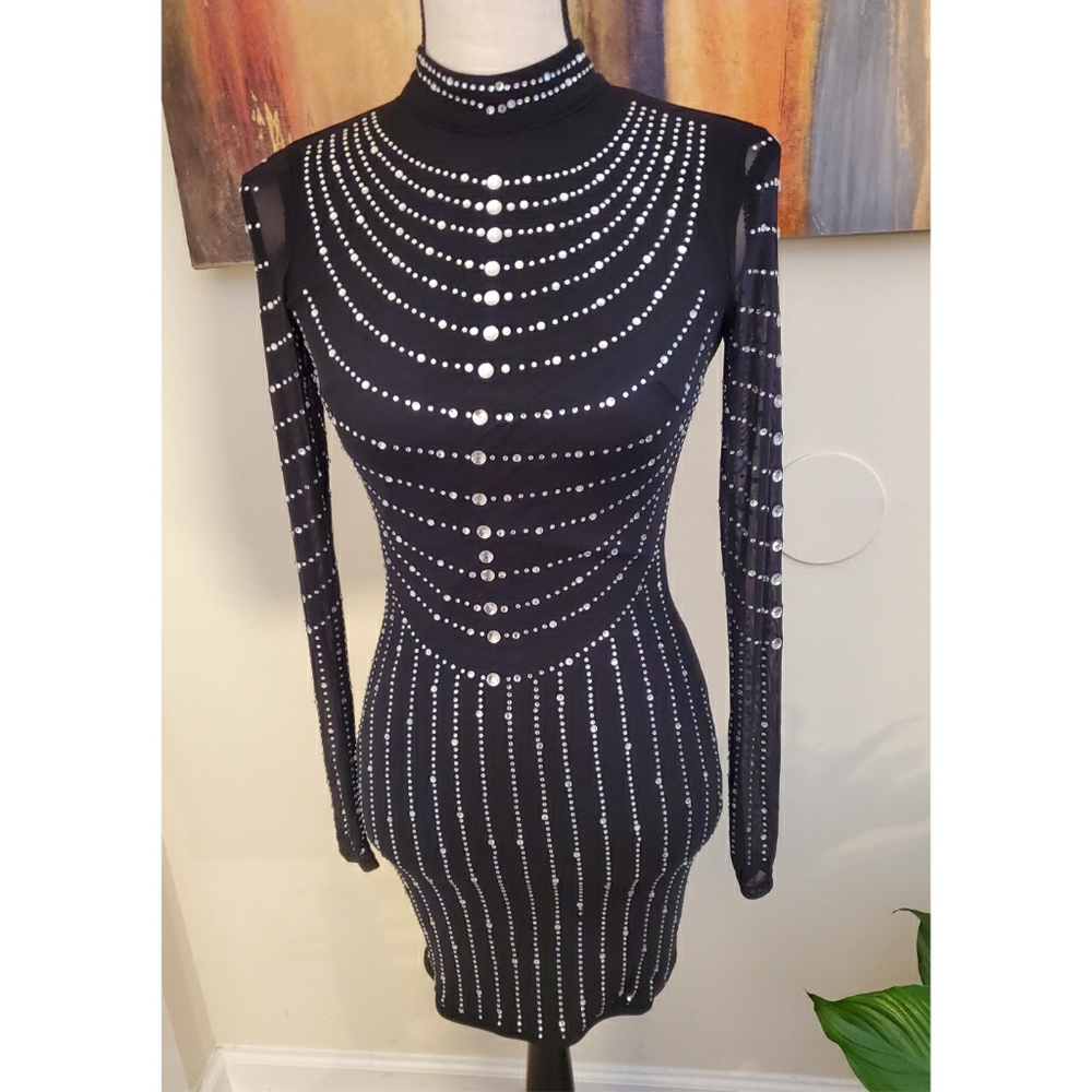 💋 Fashion Nova Rhinestone Dress (NWOT)